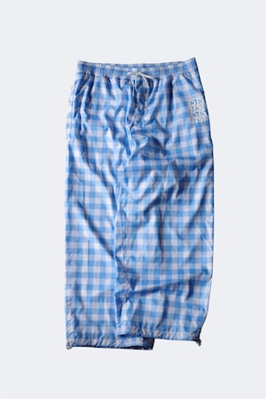 TSTS【RECYCLED POLYESTER WIND PANTS -SAX BLUE GINGHAM-】