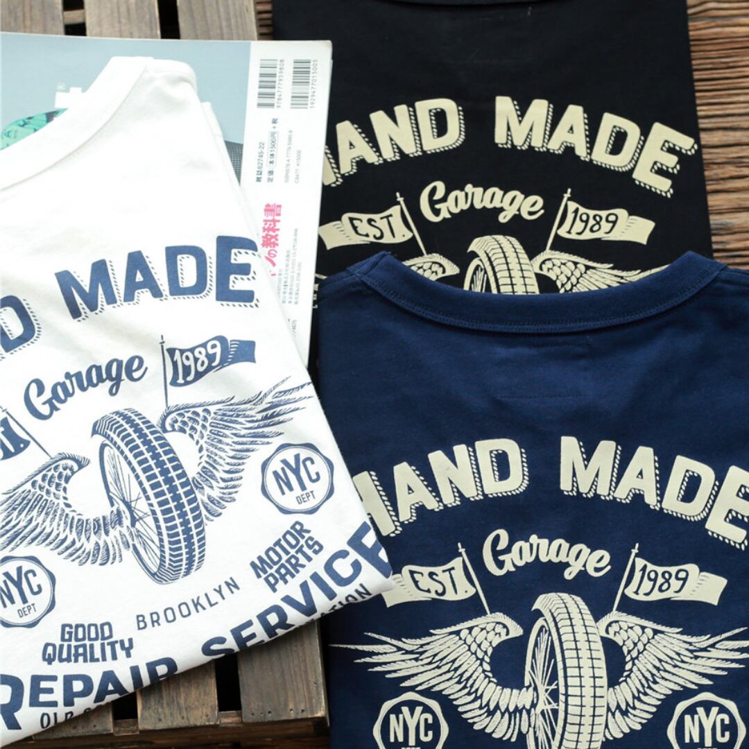 American Vintage-Style Wheel Graphic Tee(GV545)