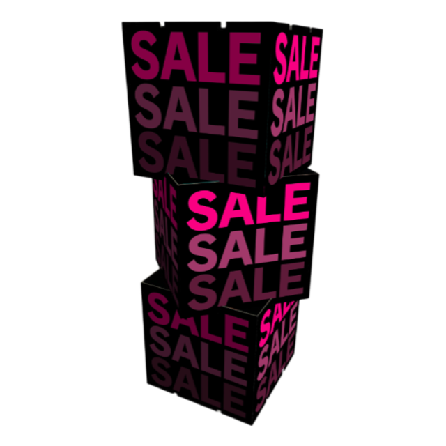 4面キューブ「SALE」