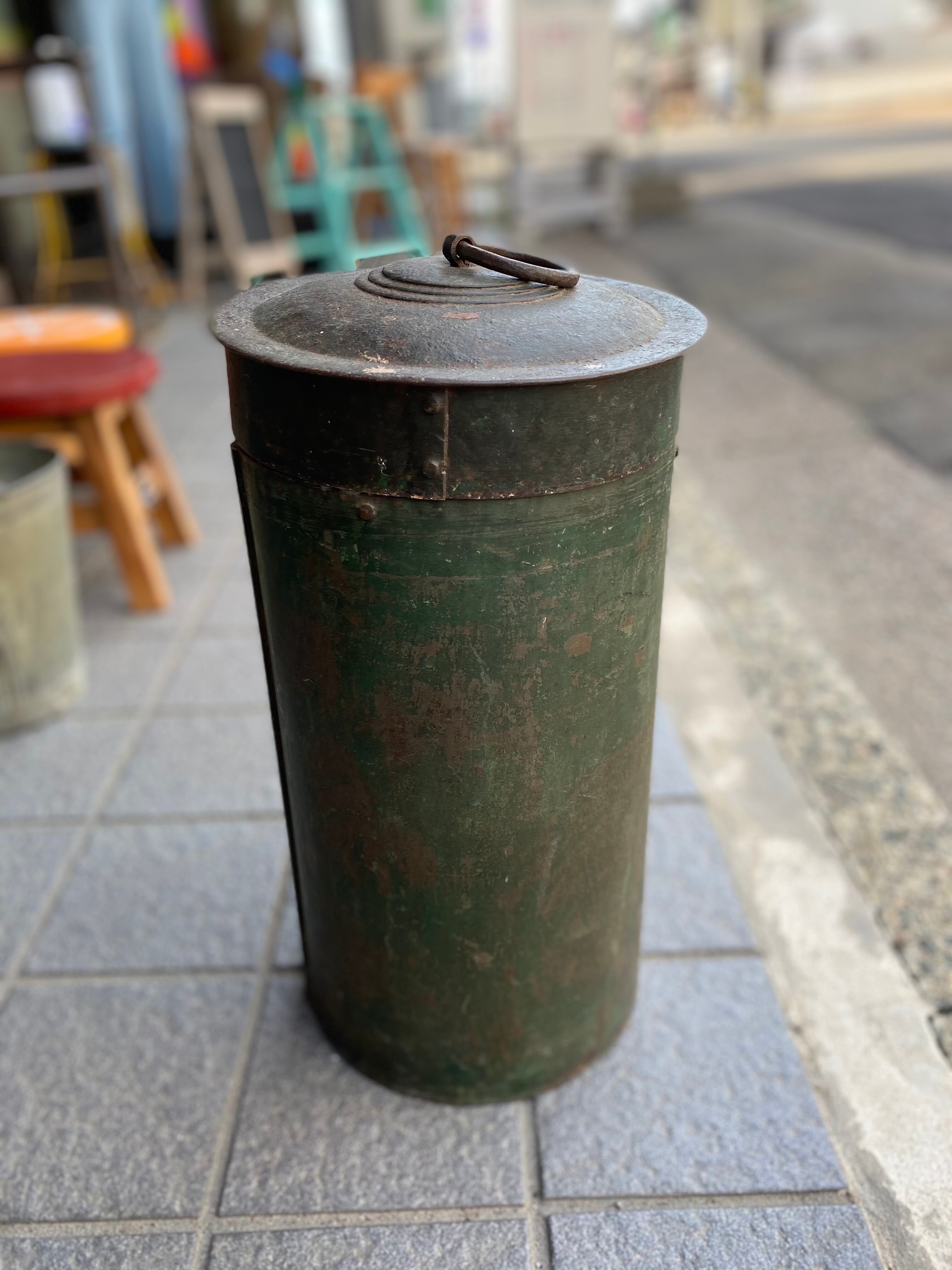 インド製 蓋付き鉄瓶 アンティーク