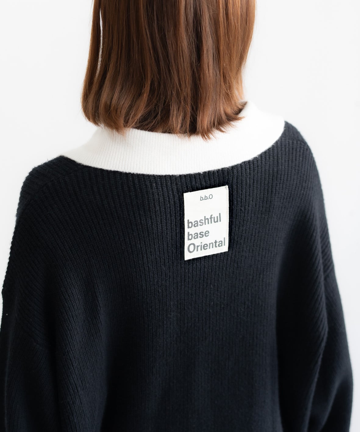 bbO】フラワーアイコンバイカラーポロニット | bashful base Oriental
