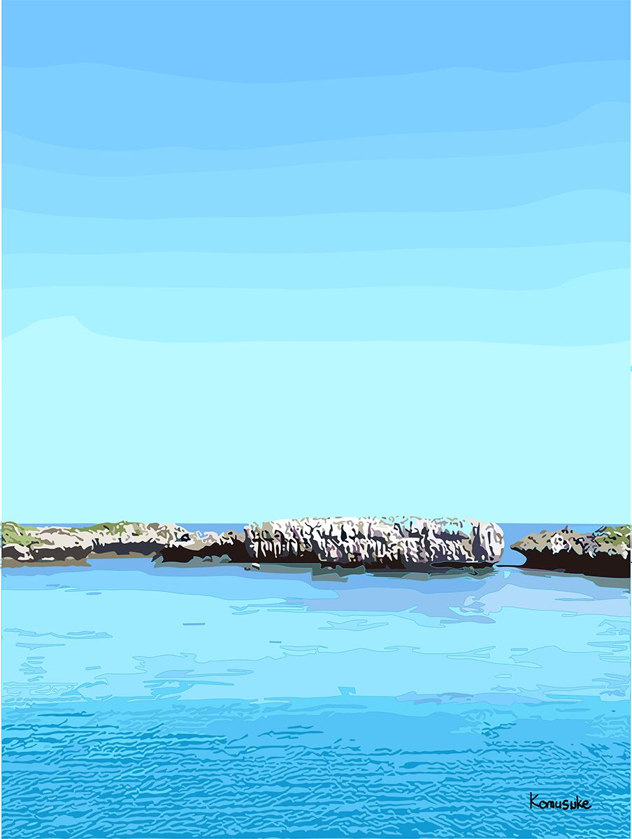 ◎01-068_Onna-s-beach(komusuke graphic)