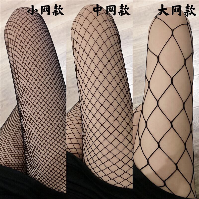 レッドメッシュストッキング ブラックネットソックス サマー 夏物 タイツ YY-ファッション85344279035