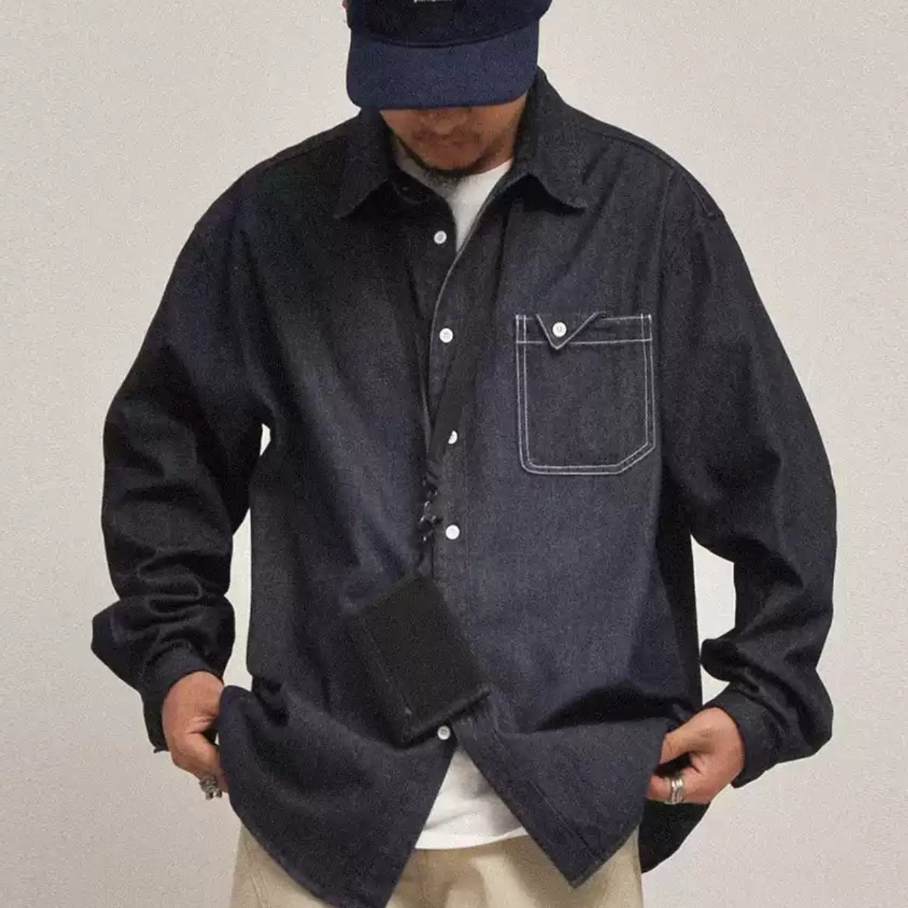 ベーシック デニム ポケットシャツ K5389 - 1