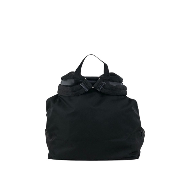 PRADA プラダ バックパック ブラック トライアングルロゴ フロントバックル ナイロン ダブルポケット リュック vintage ヴィンテージ オールド 5kjjr2