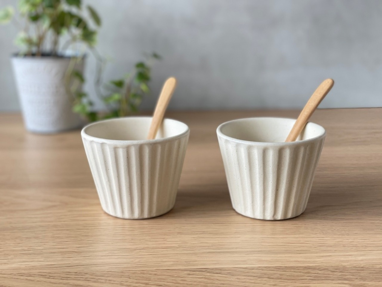 【K様専用ページ】小石原焼　翁明窯元　蕎麦猪口　しのぎ マット 2個セット　[37-480.481]