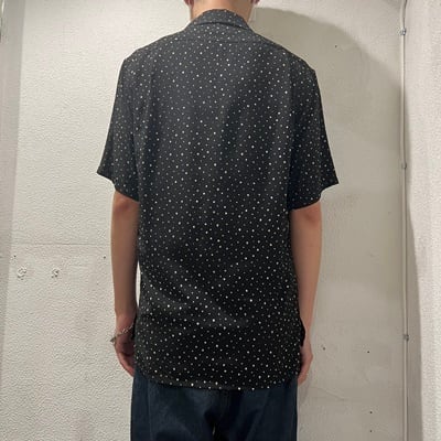 SAINT LAURENT PARIS サンローランパリ 21SS フラワープリントショートスリーブシャツ 花柄総柄半袖シャツ ブラック/レッド 638555Y01FB