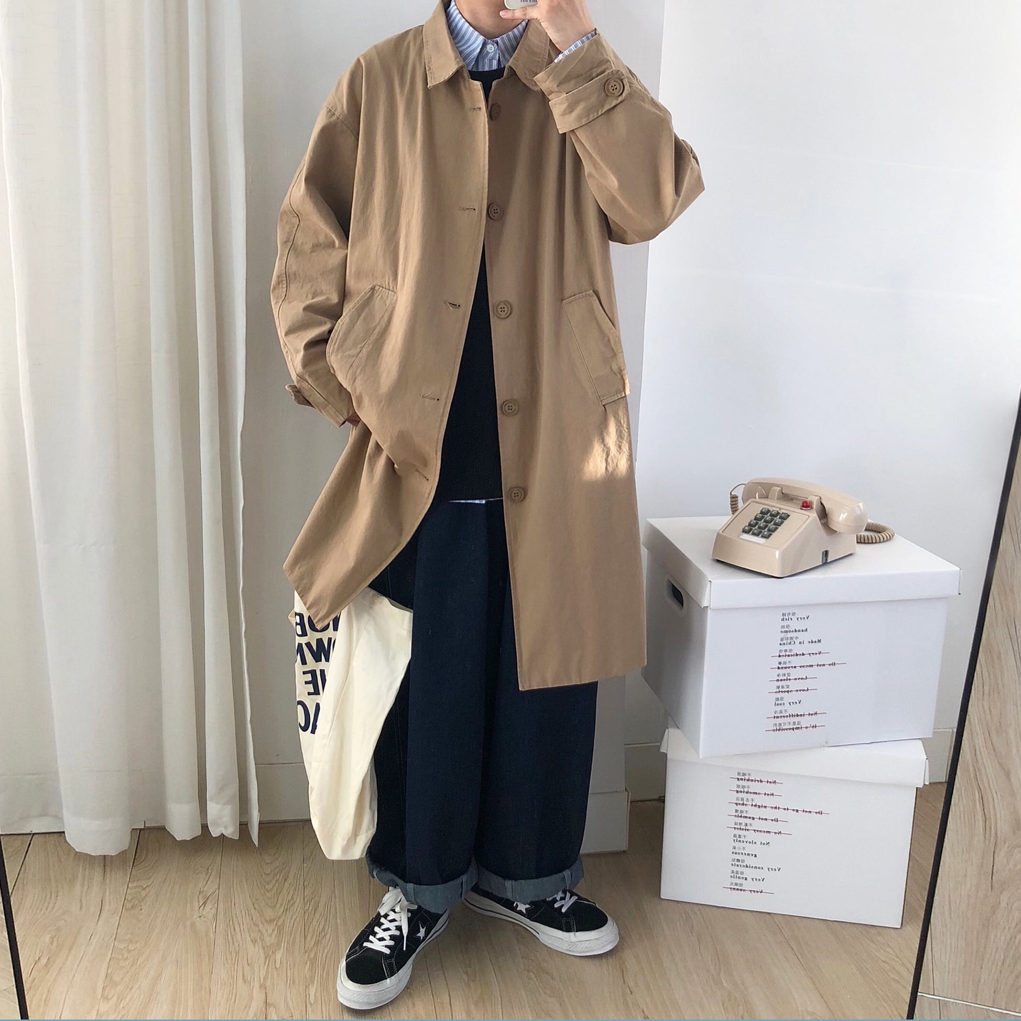 RICHMANベーシックミドル丈トレンチコート