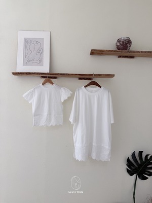 [Lovin' Kids] Angel Lace Tee Mom / [러빈] 엔젤레이스티엄마