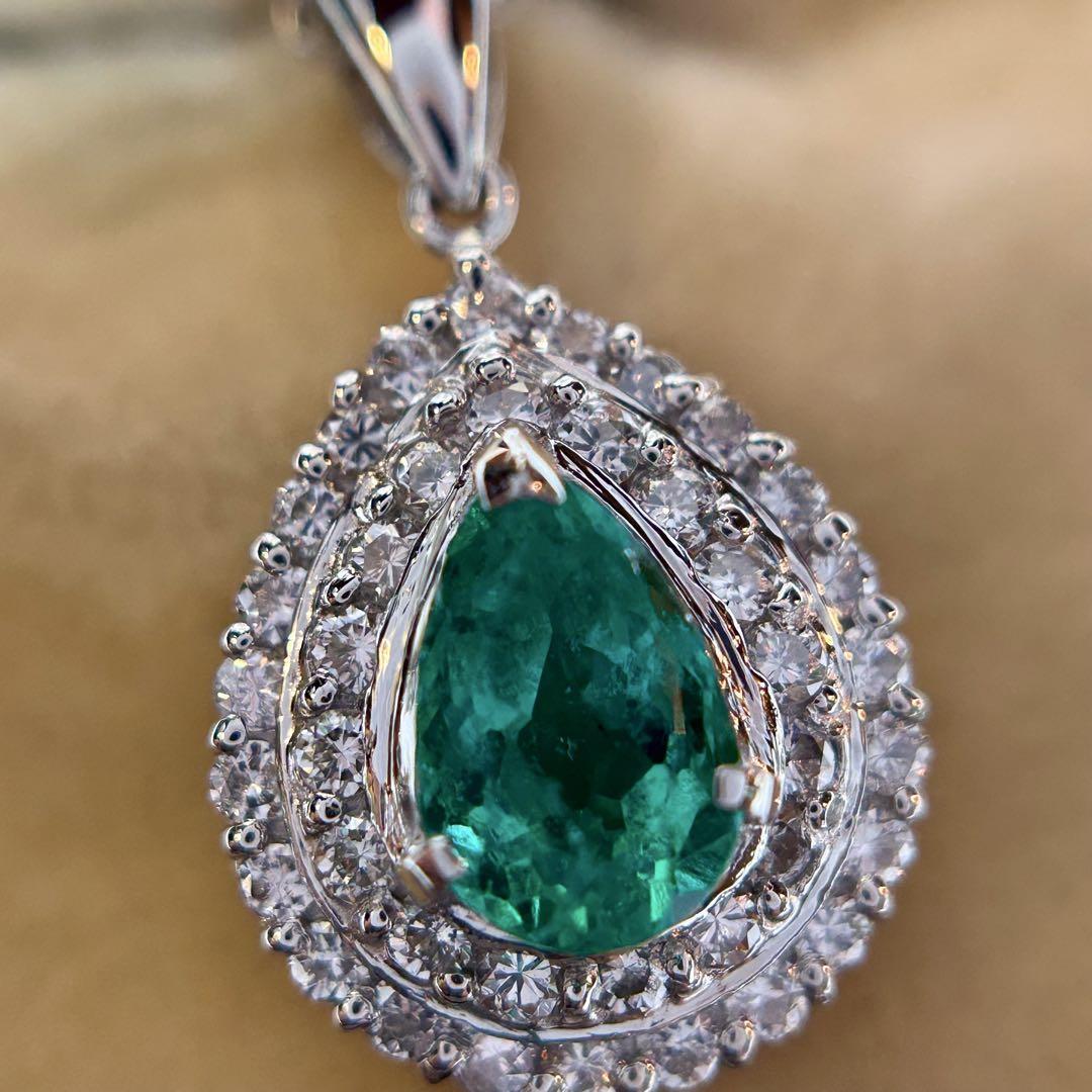 pt900 バフトップカットタンザナイト4.0ct D0.68ct ペンダント pt900 バフトップカットタンザナイト4.0ct D0.68ct ペンダント