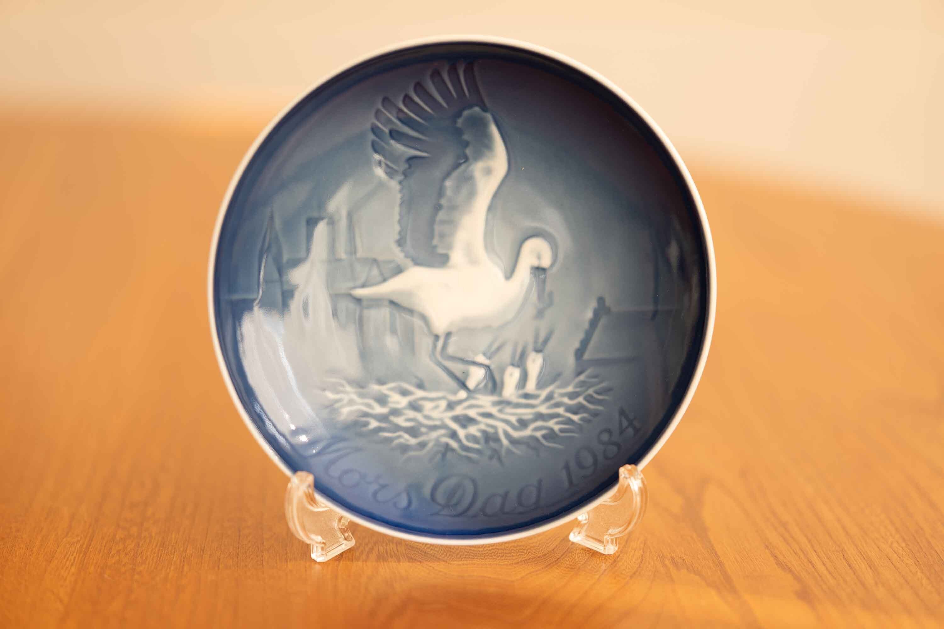 B&G ビングオーグレンダール マザーズデイプレート 1984年 カモメの親子