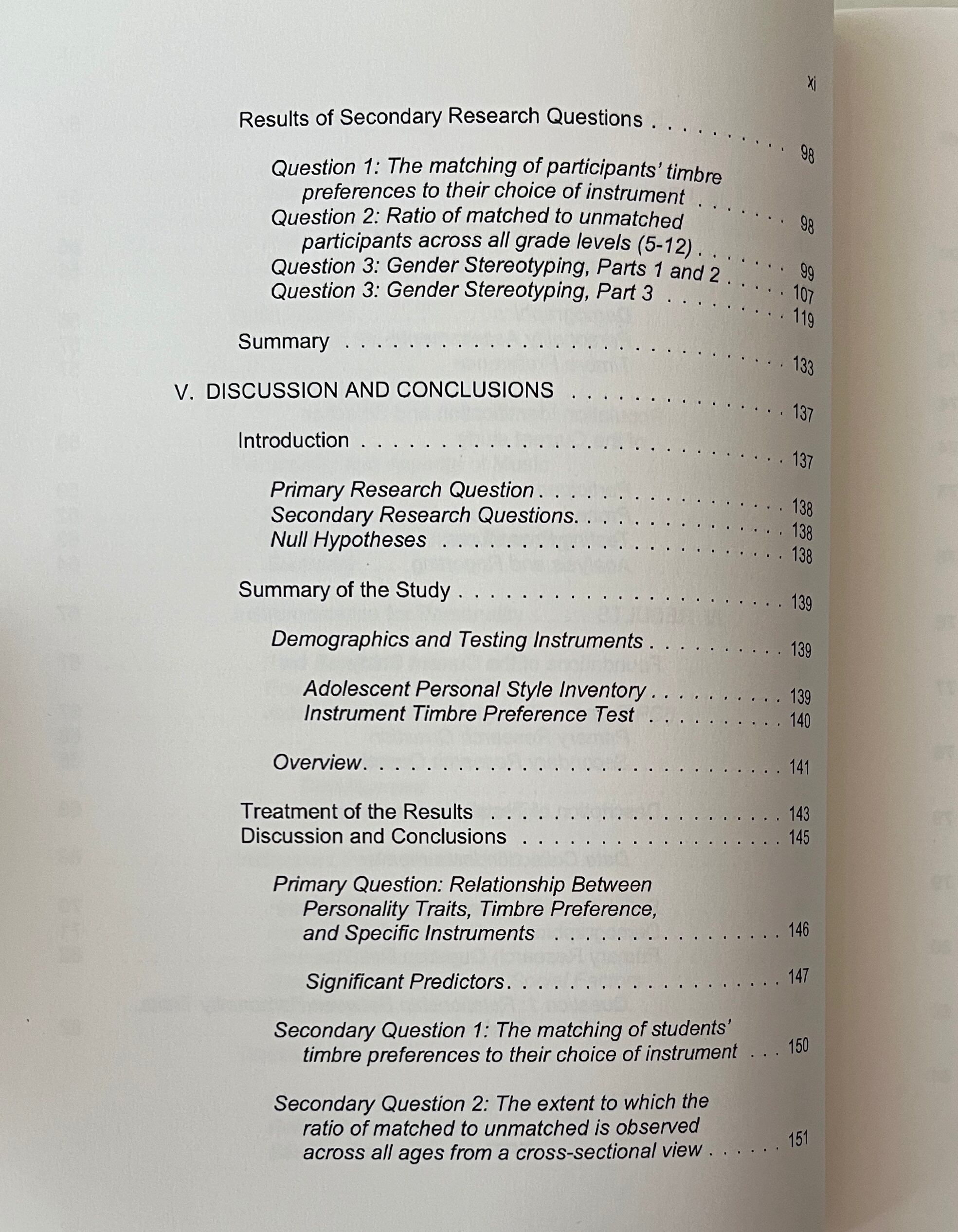 An investigation of relationships between timbre preference, personality traits, gender, and music instrument selection of public school band students / Phillip David Payne / Pro Quest