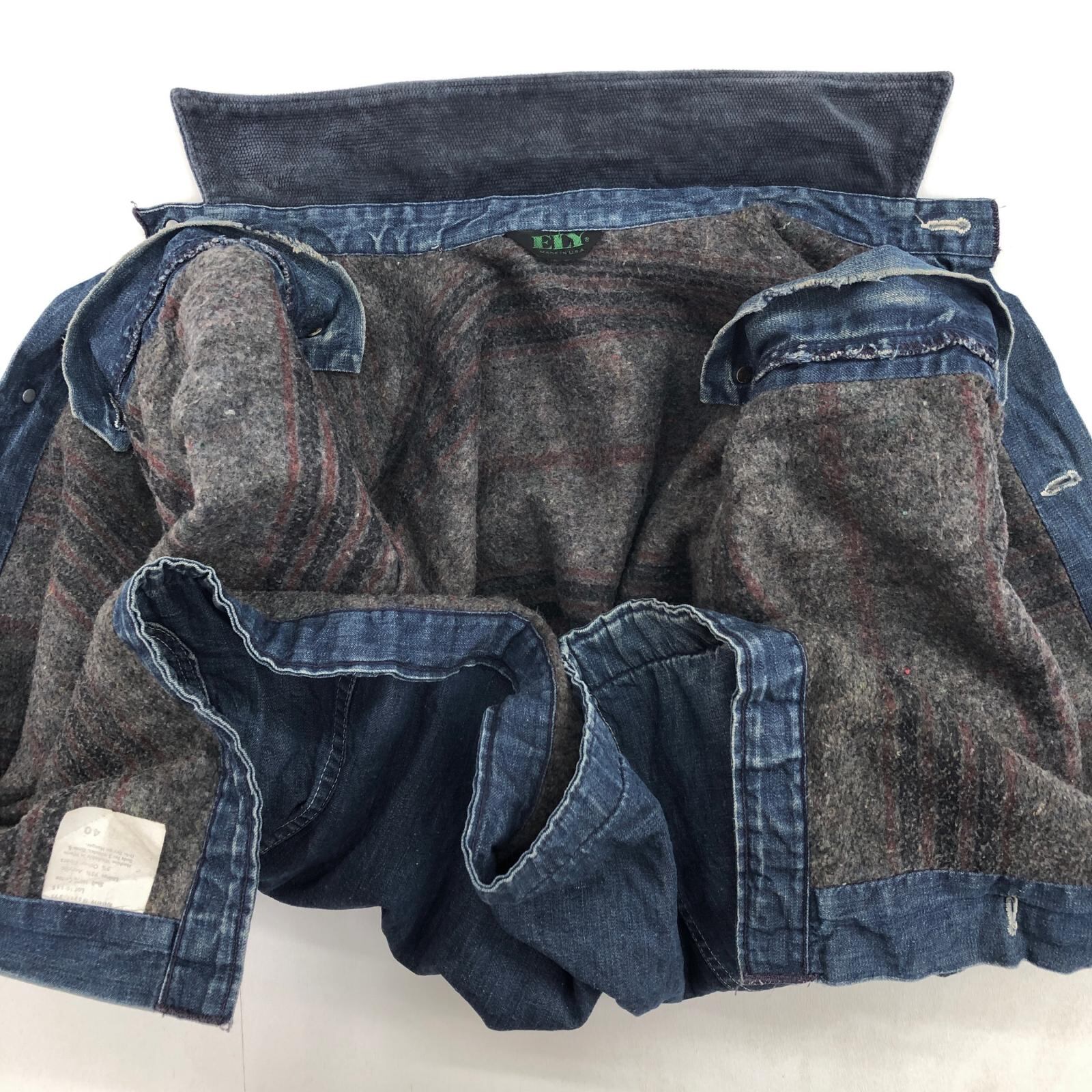 ELY エリー 70年代 USA製 ブランケット付き デニムカバーオール ワーク