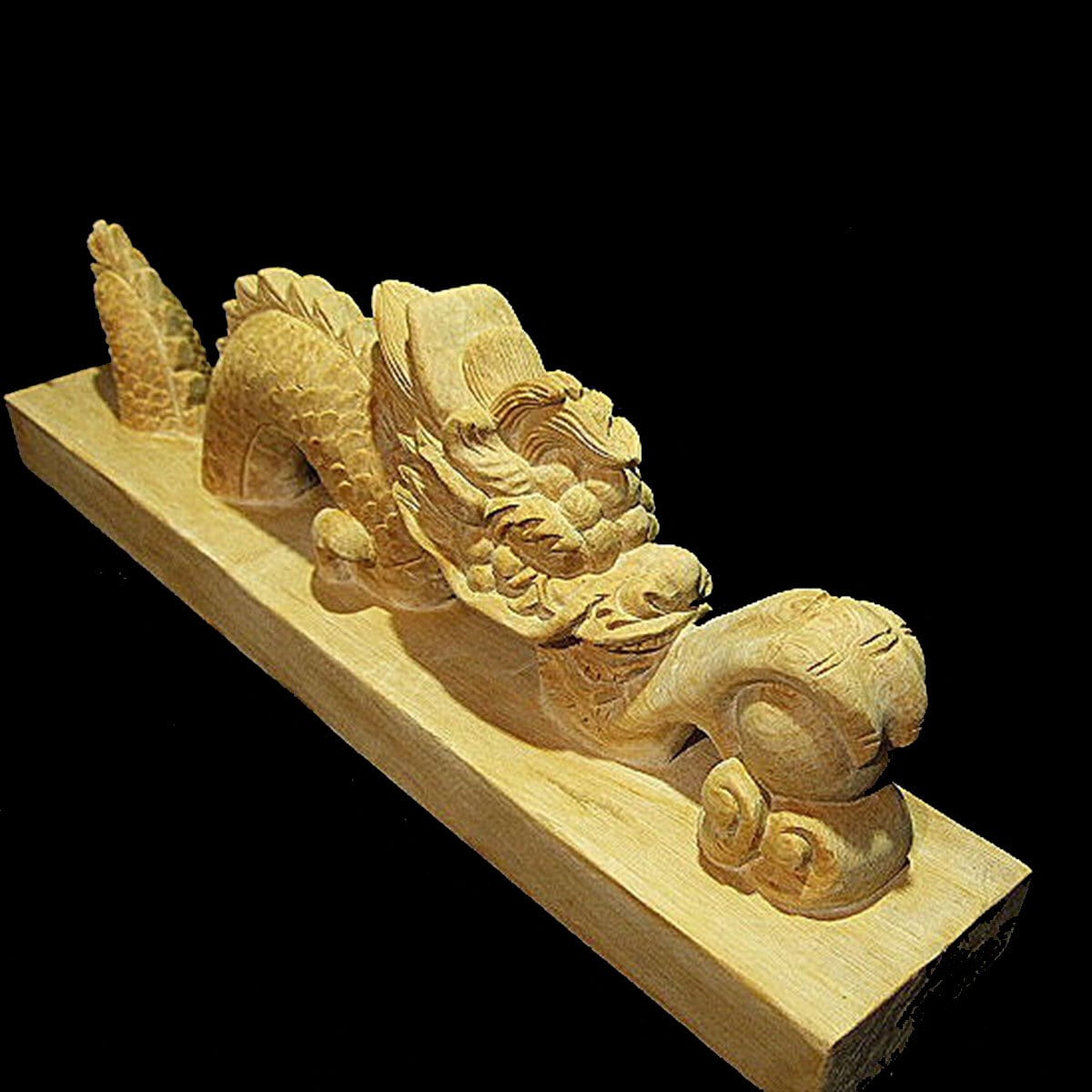 玉龍】 社寺仏閣、山車、神殿 かえる股彫刻 長さ45cm | ㈱田中ソウケン