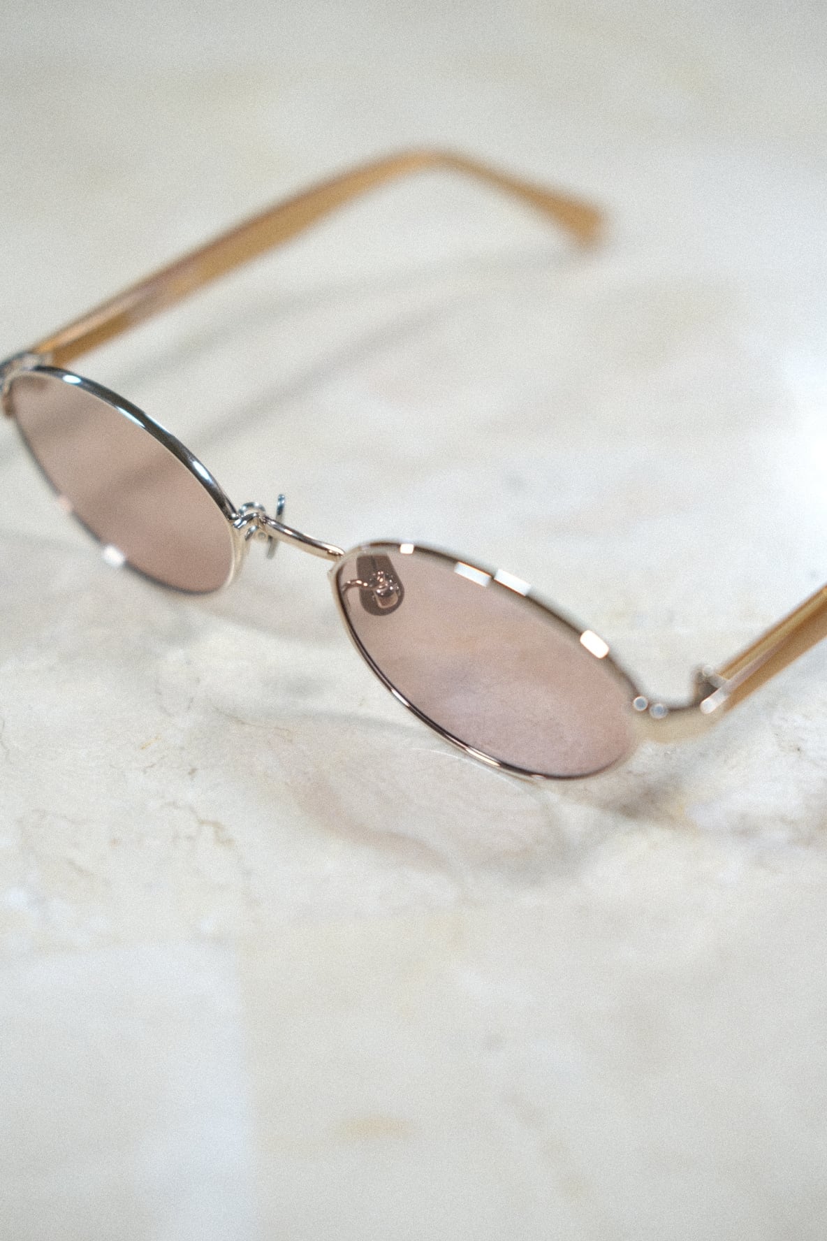 FETICO × BLANC..】METAL OVAL SUNGLASSES - HAZEL - | loop