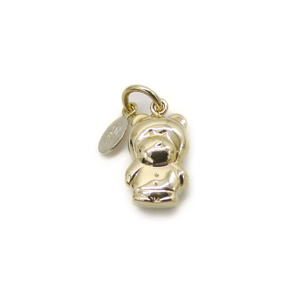 K18YG/WG 熊デザイン ペンダントトップ 18金 ネックレストップ Y04816