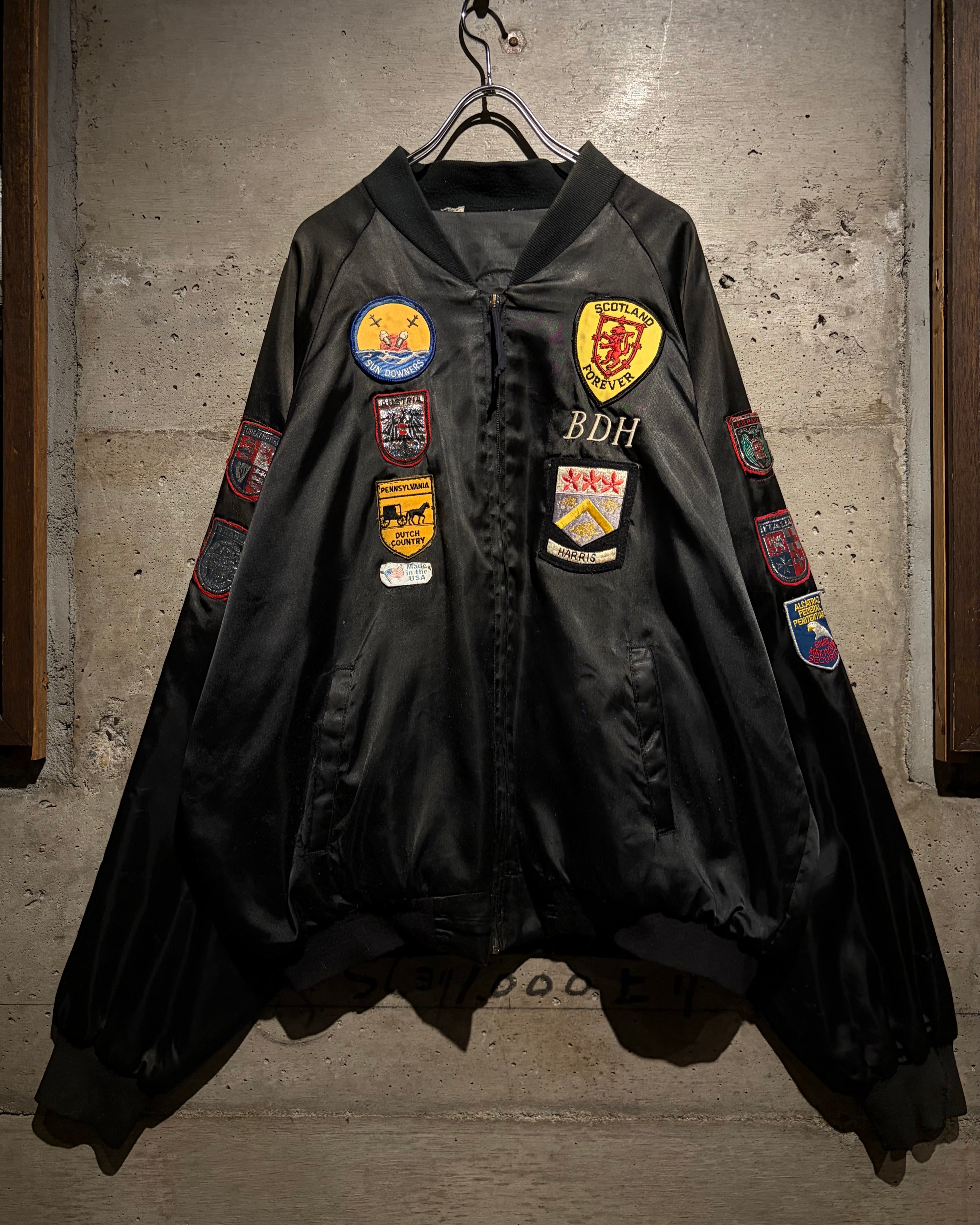 Caka】80's Wappen Custom Vintage Satin Jacket | Caka(カカ）下北沢