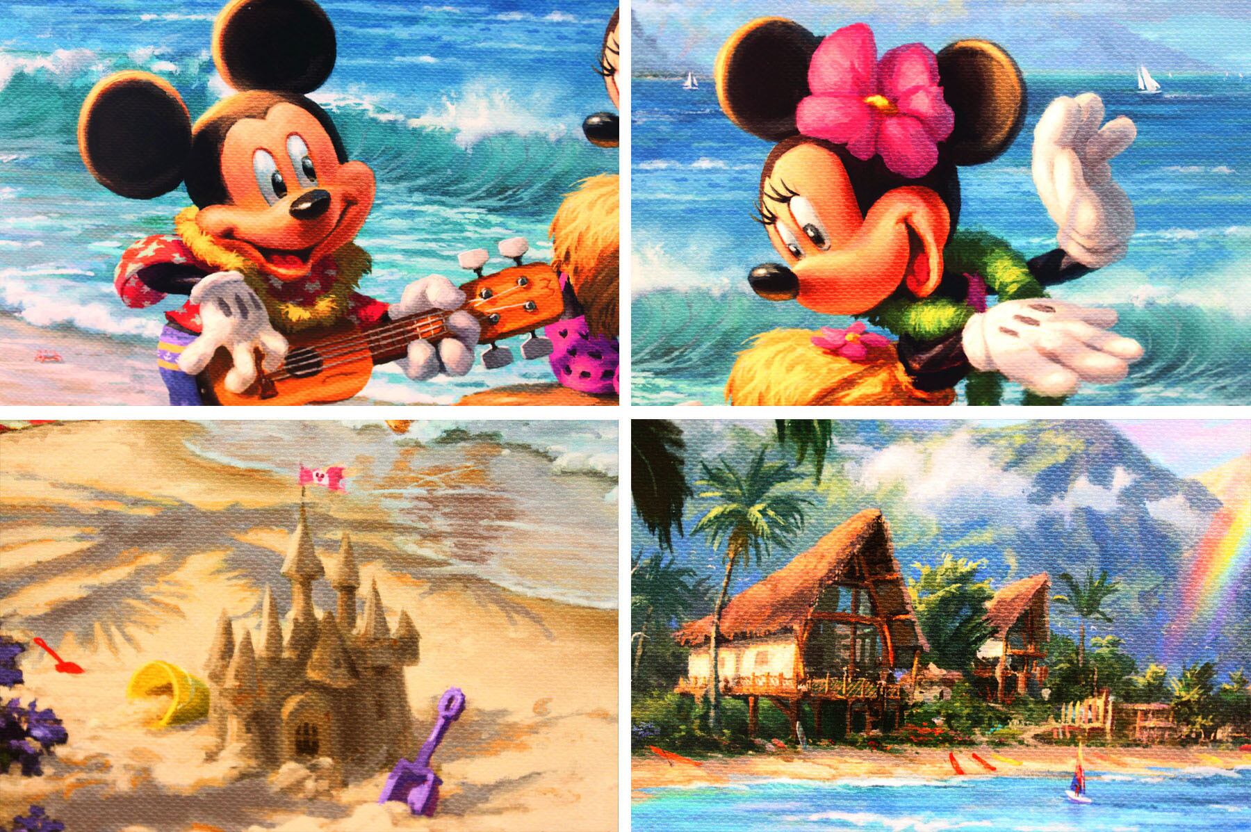 ディズニー絵画 トーマス キンケード ミッキー&ミニー/イン ハワイ