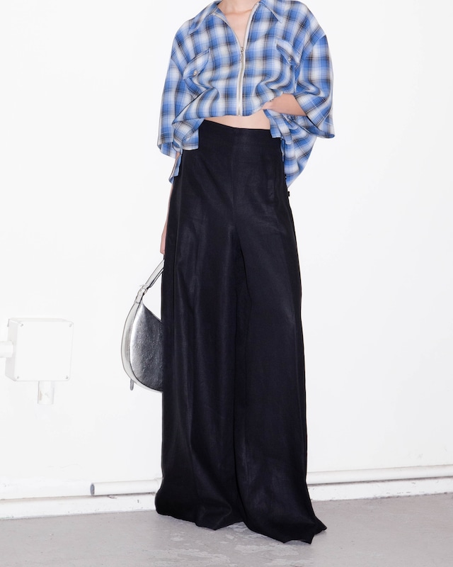 1990s CHANEL - extra wide linen trousers