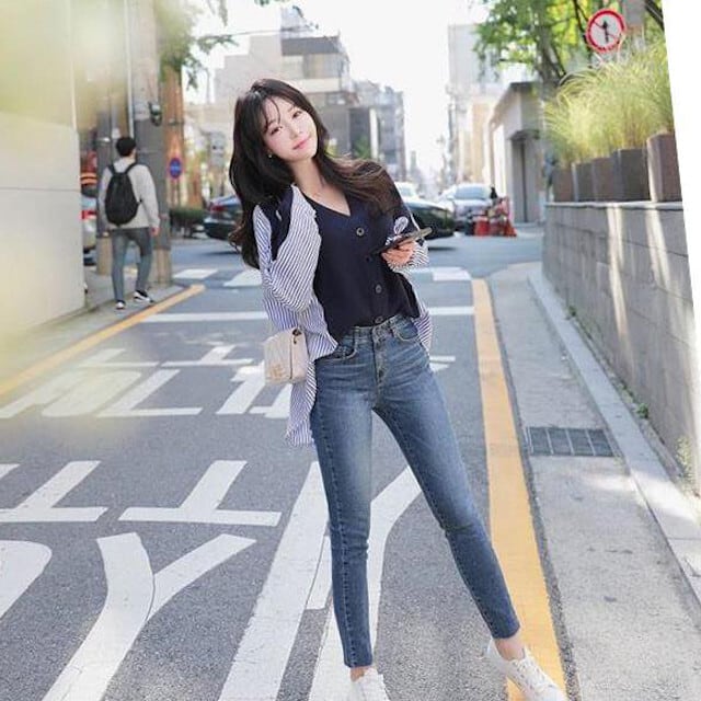 全2色 レディース カーディガン ストライプ シャツ切替 異素材