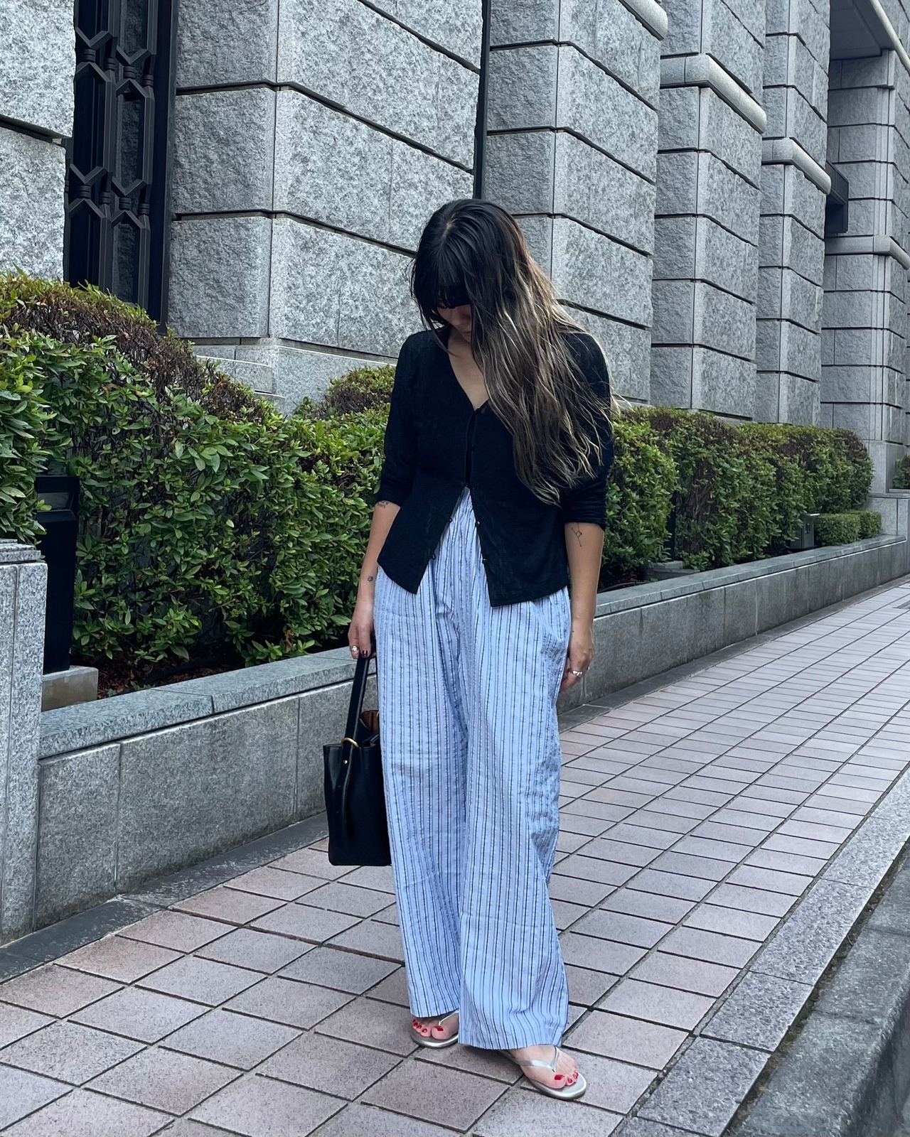 calm seersucker stripe pants <2color>