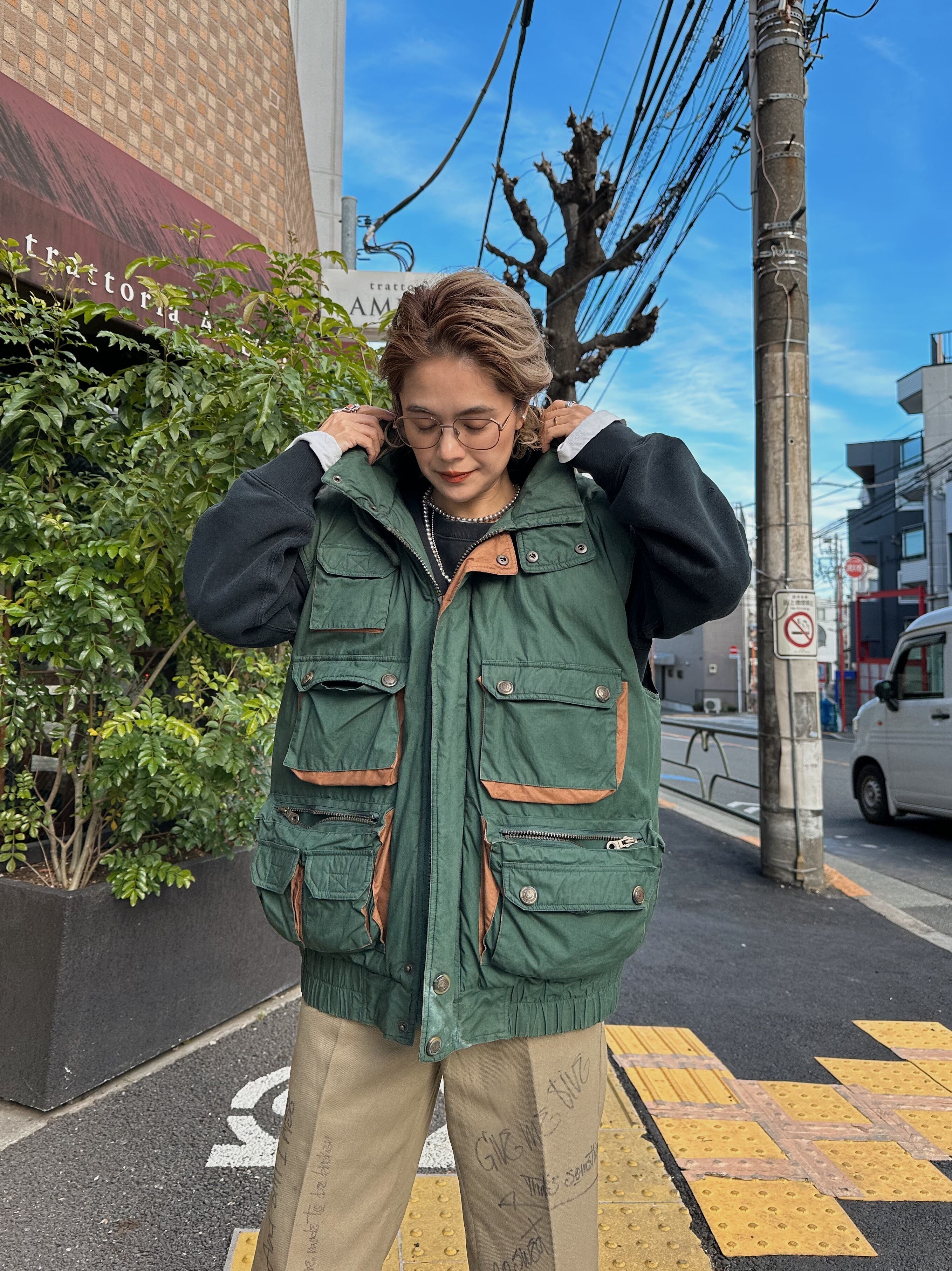 (OT894)90’s Fishing down vest