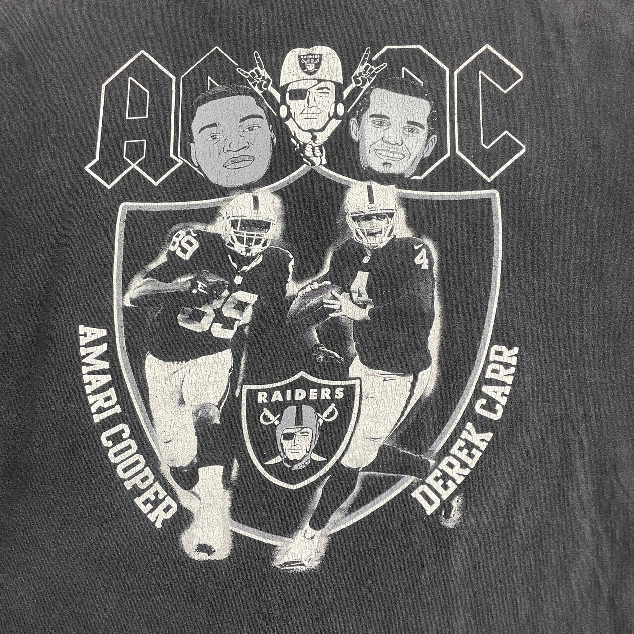 ビッグサイズ NFL RAIDERS レイダース AC/DC チームロゴ プリント T  