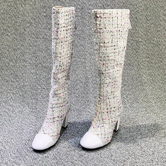 全2色Mixツイードロングブーツ | ROSE AURA