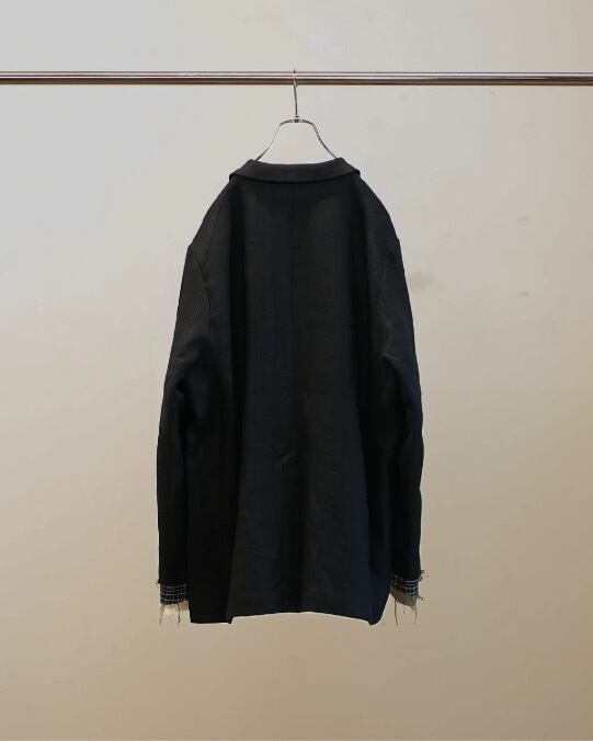 ジャケット・アウター ANCELLM 26SS LAYERED TAILORED JACKET 1 26SS】ANCELLM LAYERED TAILORED JACKET(BLACK) ANC-JK71 | IAAAM