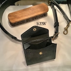 KLW Bridle leather LW-01-BLK-BRI Smart Wallet（ミニウォレット） hand sewing　高級ブライドルレザー 財布