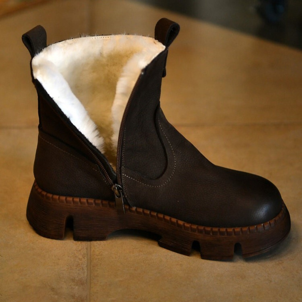 カウレザースノーブーツ 2type W10256