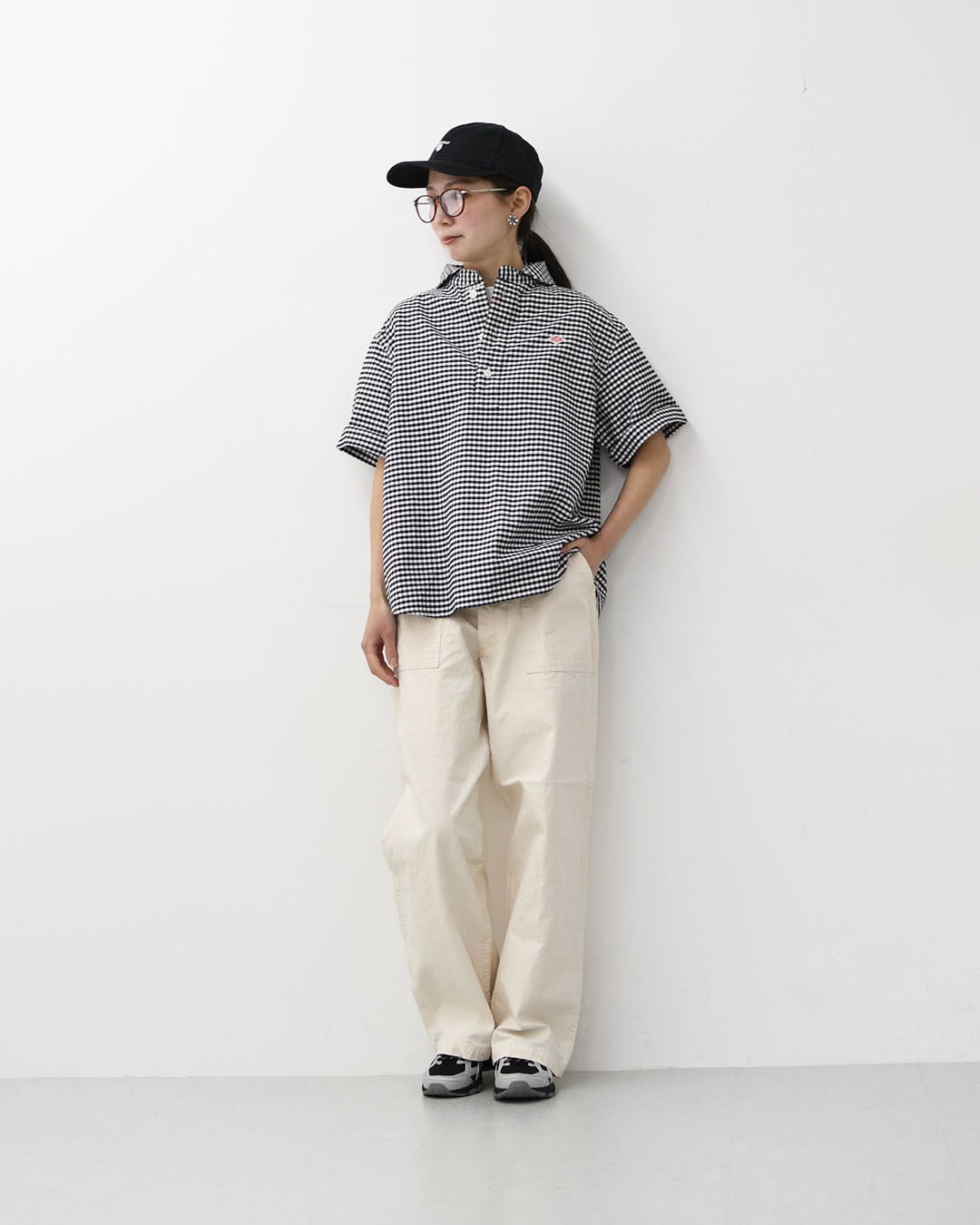 DANTON [ダントン] W OXFORD ROUND COLLAR SHORT SLEEVE PULLOVER