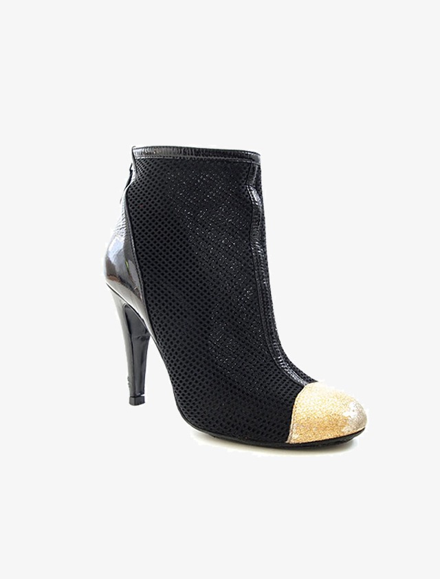 CHANEL シャネル メッシュ バイカラー ブーティ