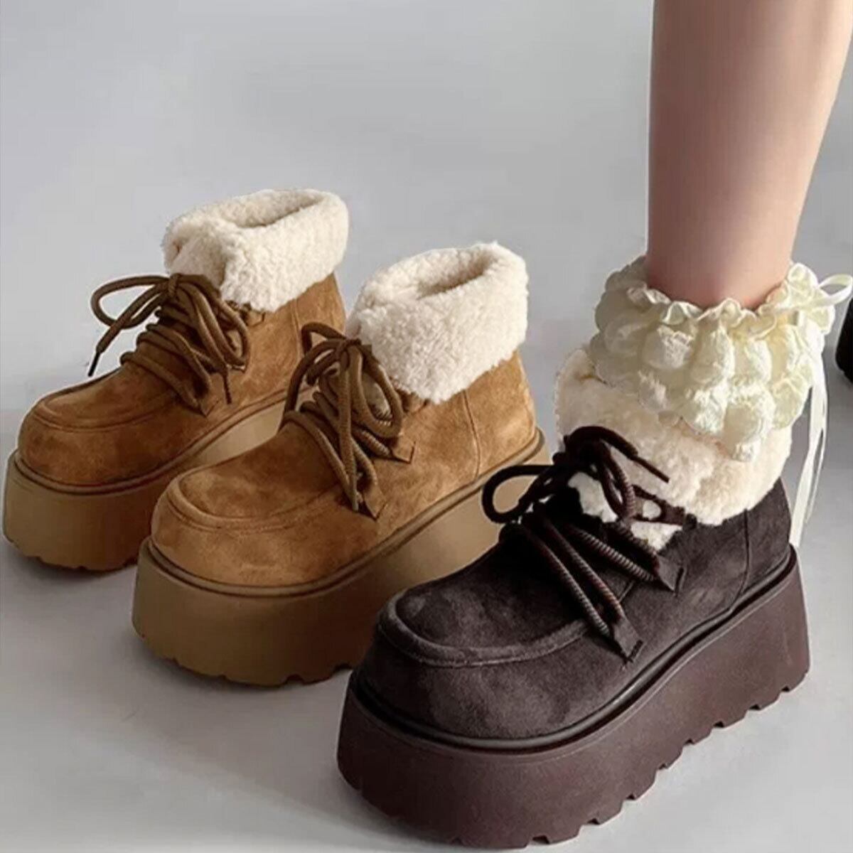 ムートン ショートブーツ レディース 秋冬 裏起毛 もこもこ ふわふわ 韓国 おしゃれ 大人 かわいい 防寒 保温 暖かい 歩きやすい 履きやすい 軽量 大人可愛い 大人女子