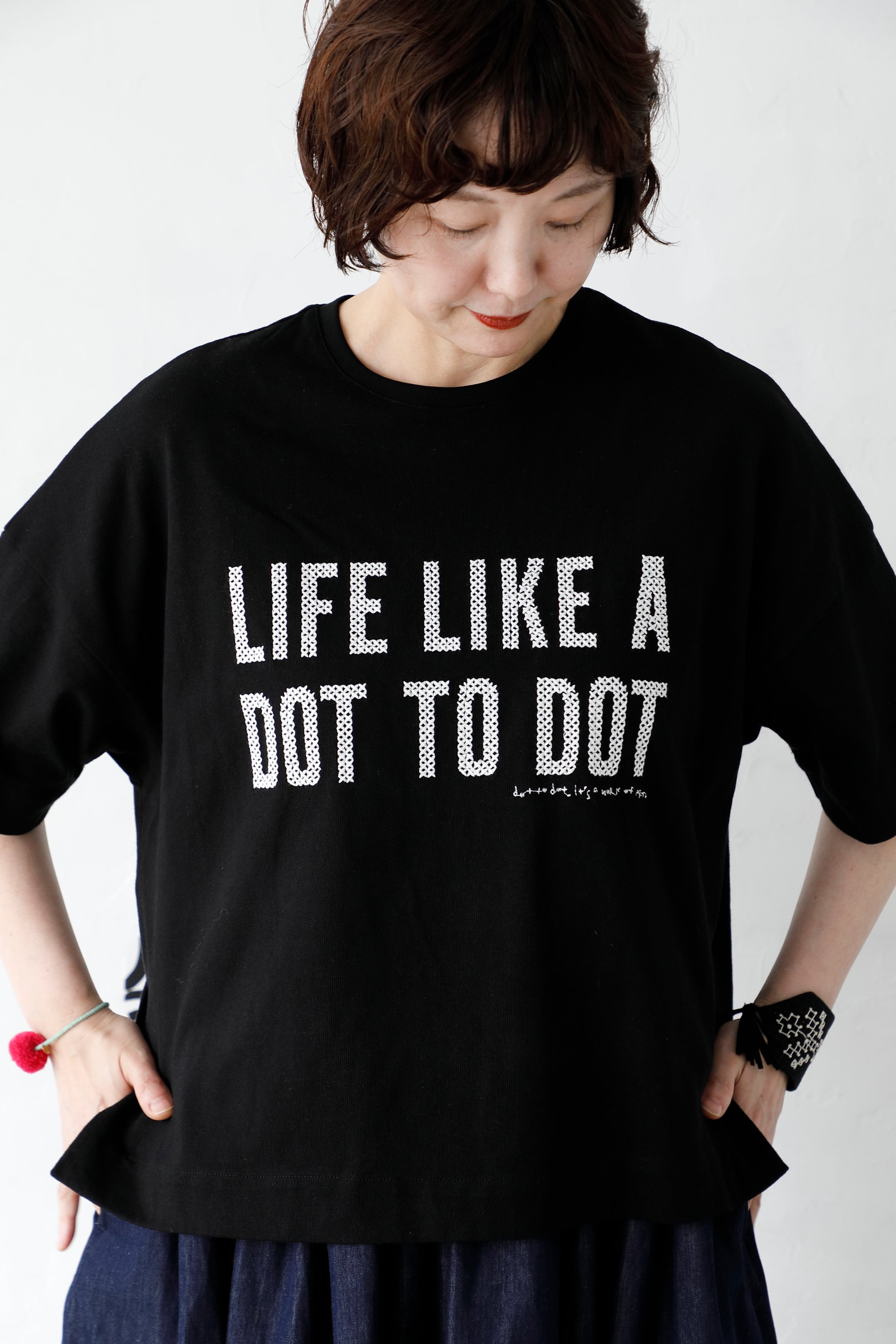 クロスステッチロゴTシャツ | dottodot-works