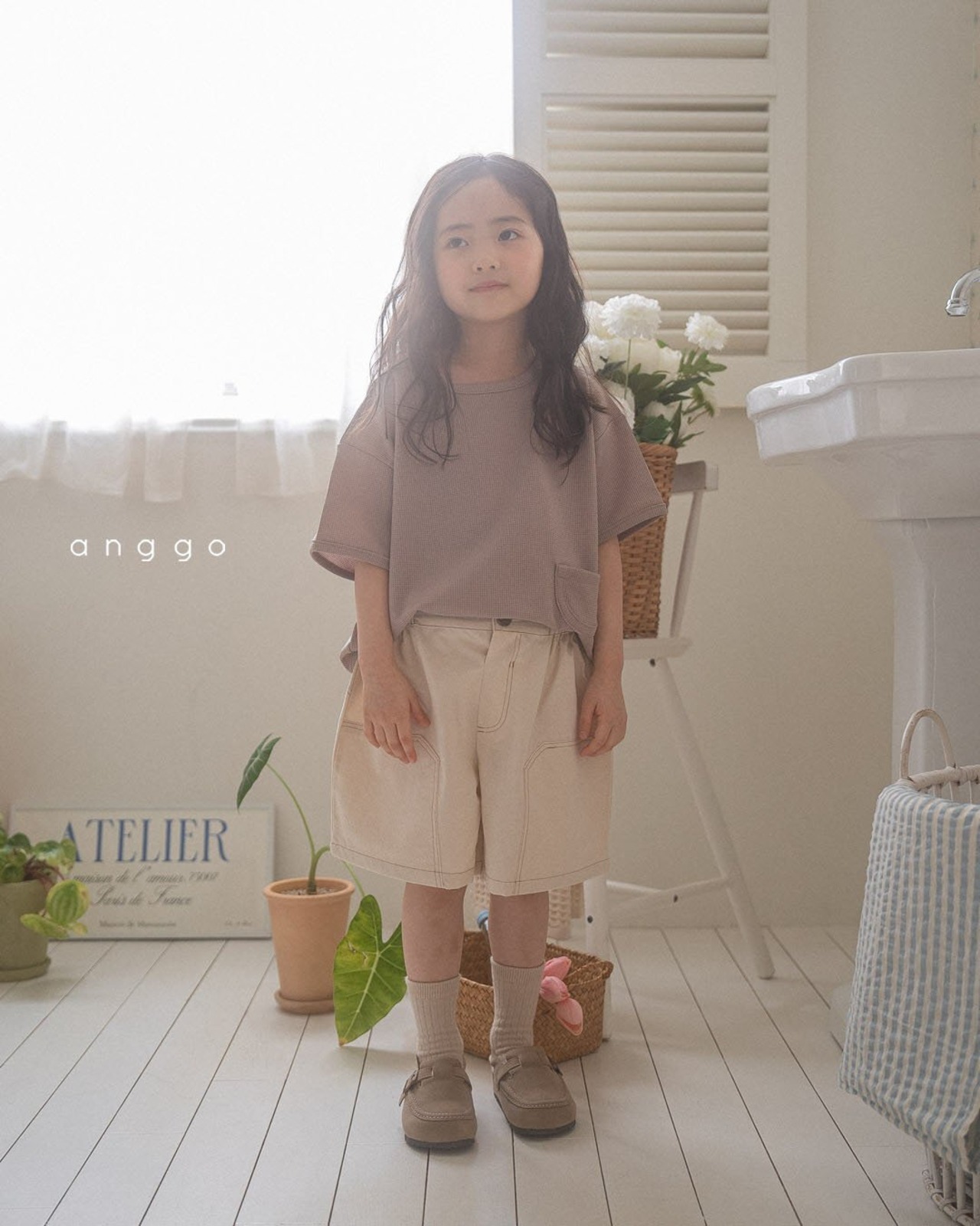 【anggo】チアバターパンツ クリーム 90〜110cm - 8
