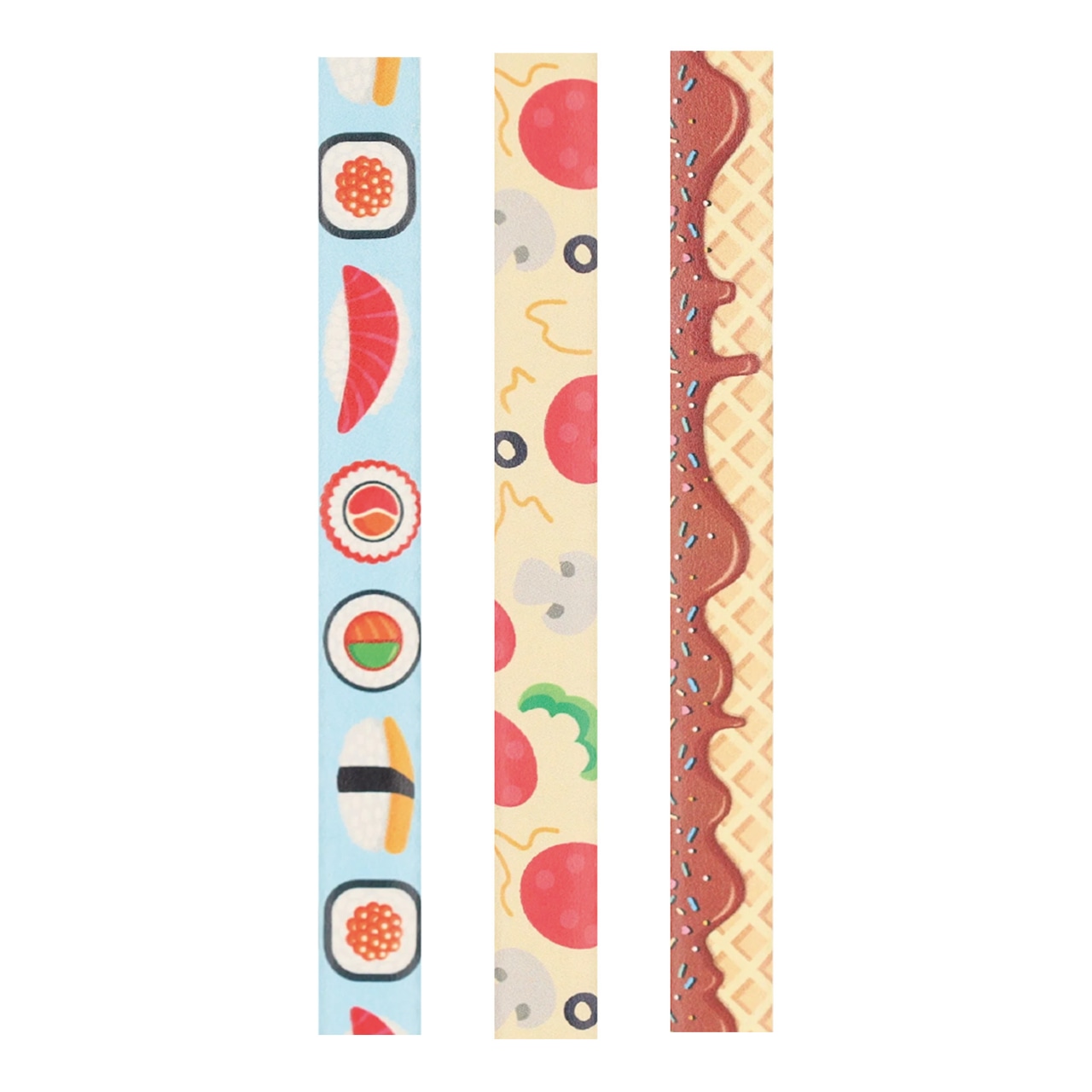 PICKLEBALL PADDLE EDGE GUARD TAPE 20ｍｍ（Food illustrations/寿司・ピザ・アイスクリーム柄）（3個入り）【1E80589】