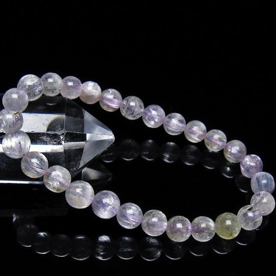 クンツァイト ブレスレット 6mm 一点物 メール便可 111-40731