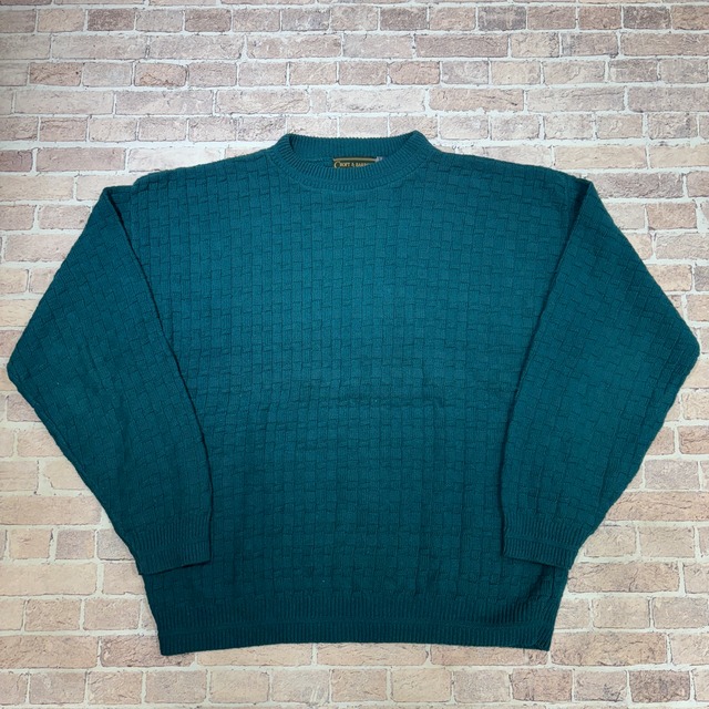 CROFT&BARROW COTTON SWEATER GREEN SIZE L