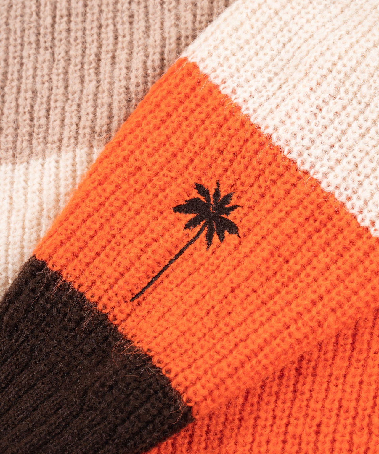 【#Re:room】WOOL COLOR BORDER MOHAIR CREW KNIT［REK113］