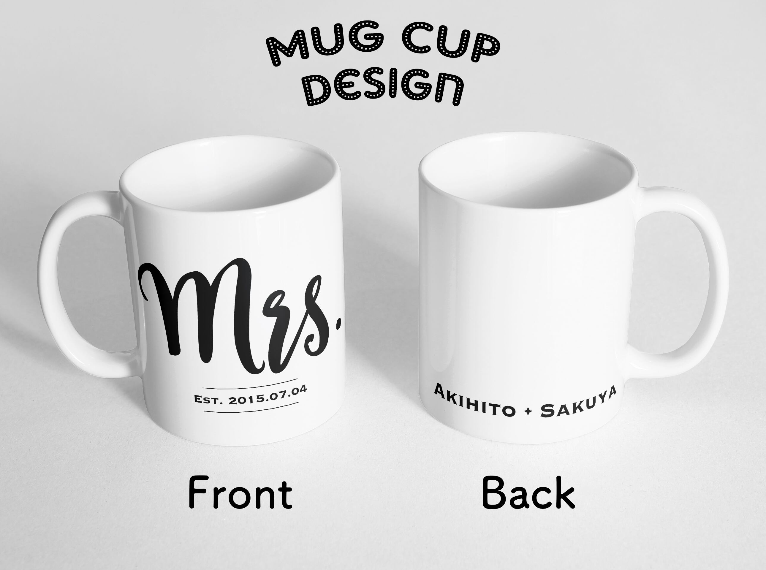 オーダーメイド 名入れペアマグカップ【Mr.&Mrs.】│結婚祝い | DIY