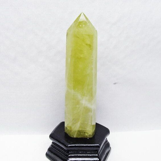 シトリン 六角柱 シトリンクォーツ ポイント 台座付属 一点物 152-4187