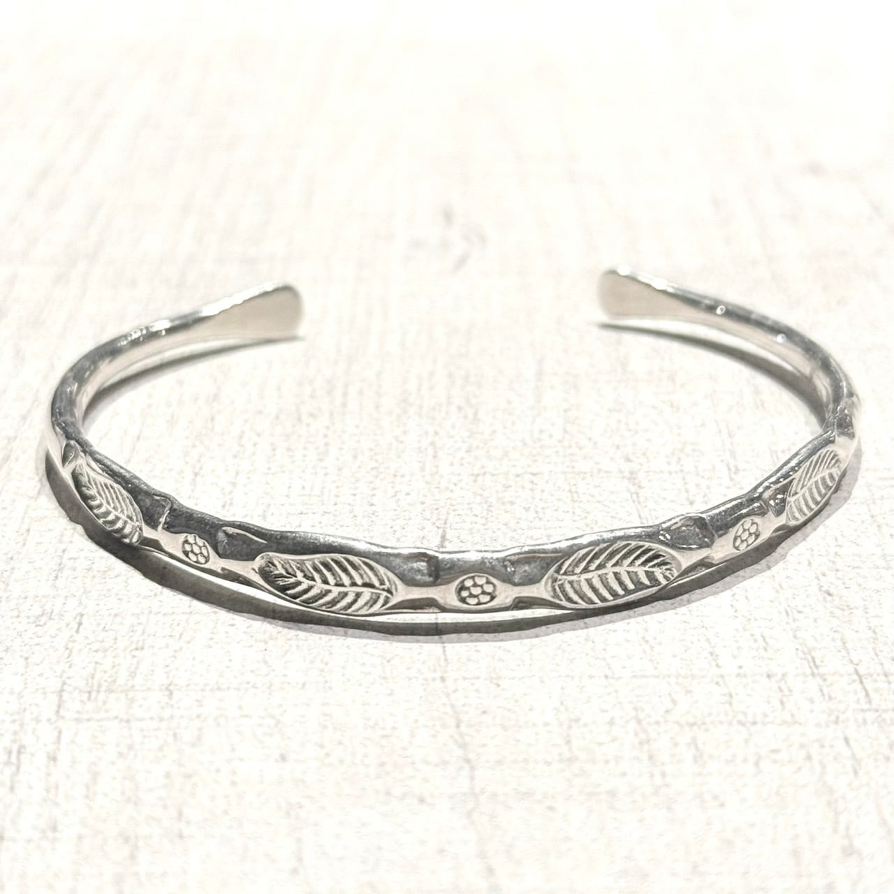 BOTANICAL LEAF AND FLOWER PATTERN BANGLE-SILVER925-ボタニカルリーフバングル BOTANICAL LEAF AND FLOWER PATTERN BANGLE-SILVER925-ボタニカル
