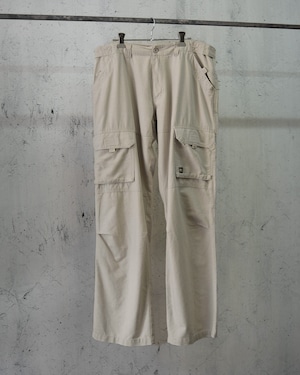 cotton linen straight cargo pants