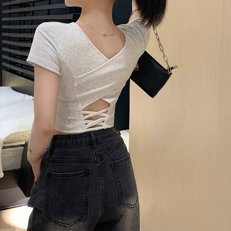 バックデザインピチTシャツV04117