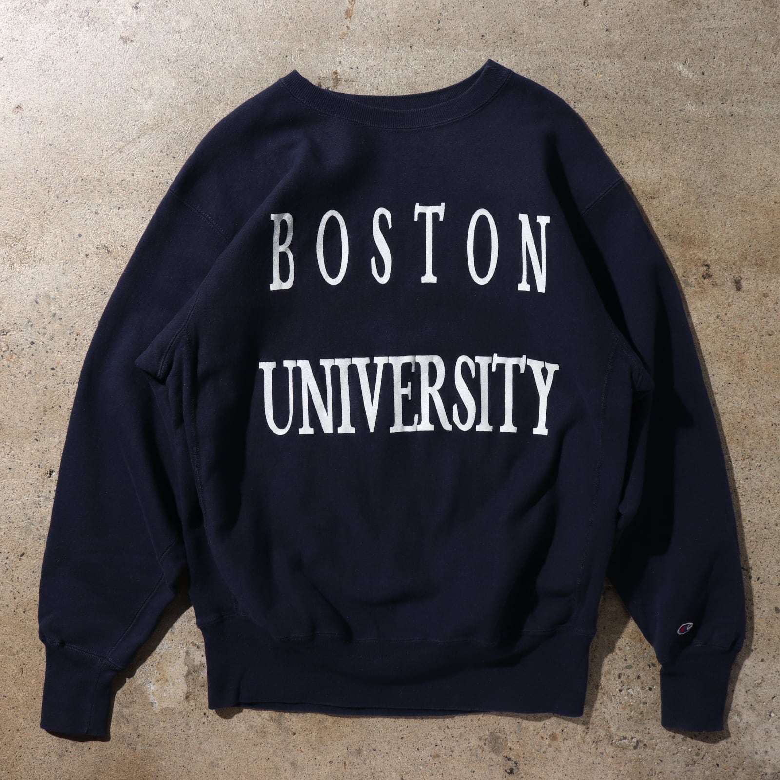 極美品 90s XL リバースウィーブ BOSTON ネイビー 紺色 チャンピオン