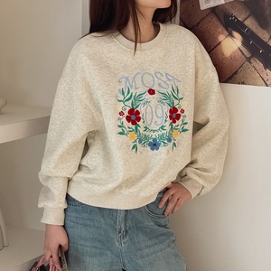 floral embroidery sweatshirt　J00270