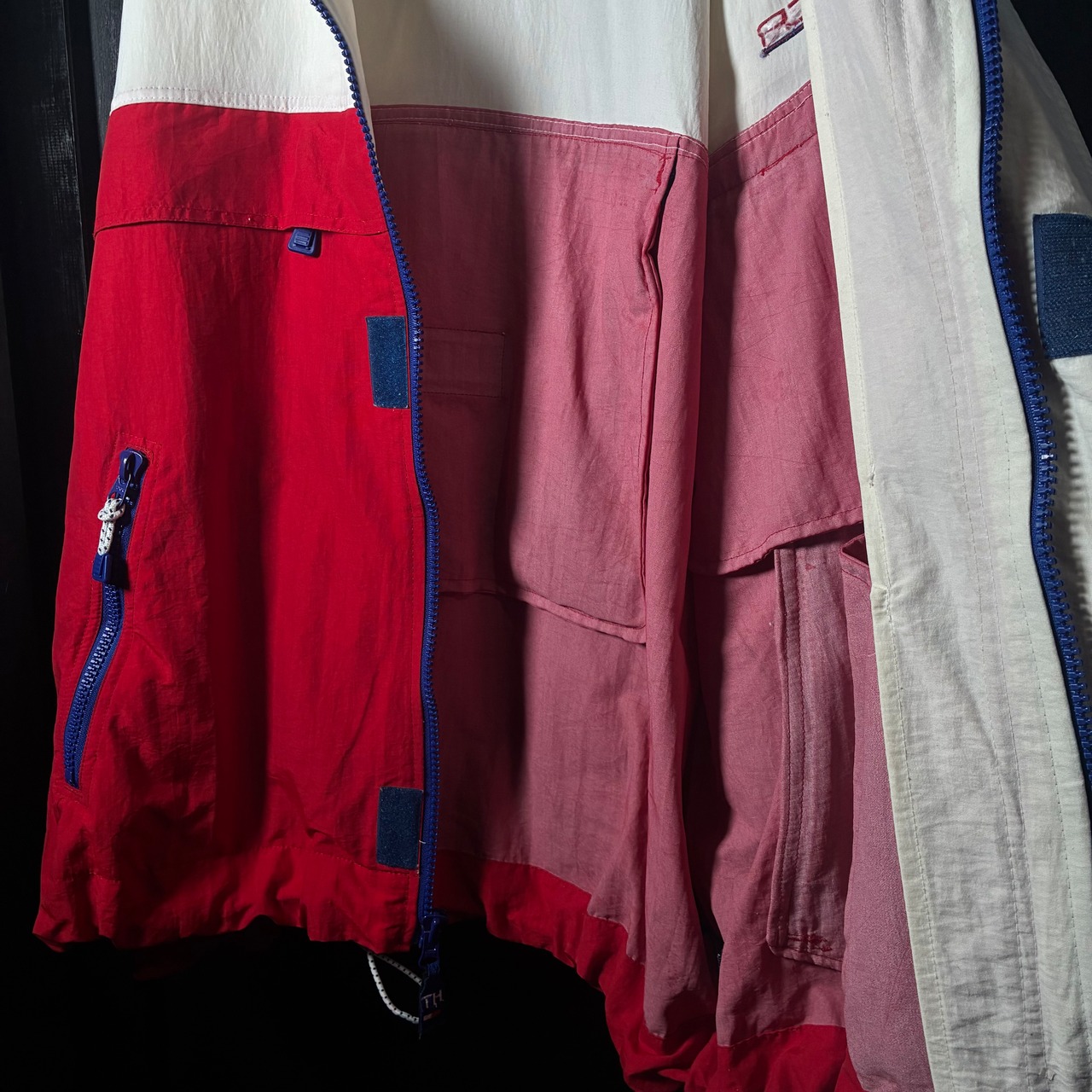 90s TOMMY HILFIGER ナイロンジャケット 赤白青 トミーヒルフィガー