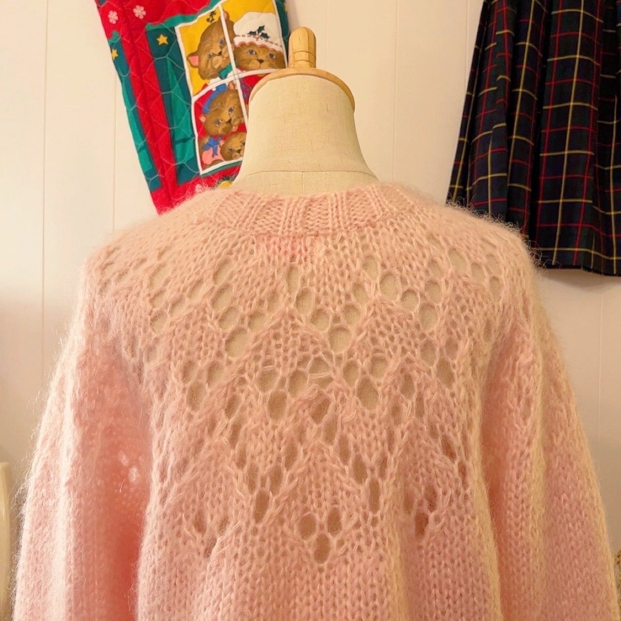 remake / bear pink knit cardigan