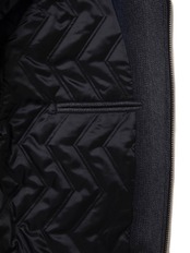 Ombre Stripe Wool Bomber Jacket